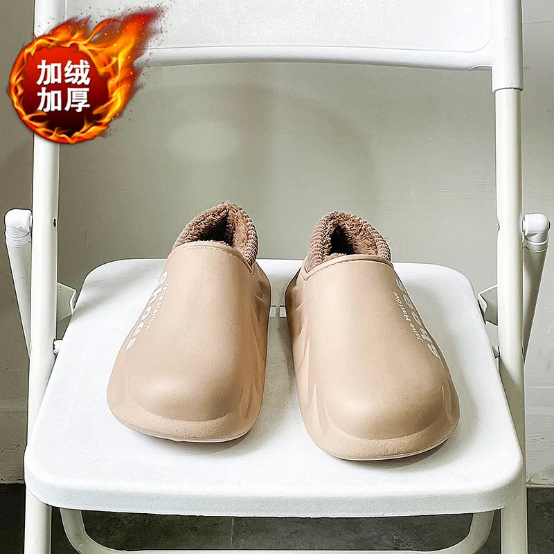 New 2024-2025 Winter and Autumn Cotton Slippers Men Indoor Warm Home Shoes Multi-Color Waterproof Soft Thick Sole Furry Women Men Slides EVA - FREE SHIPPING