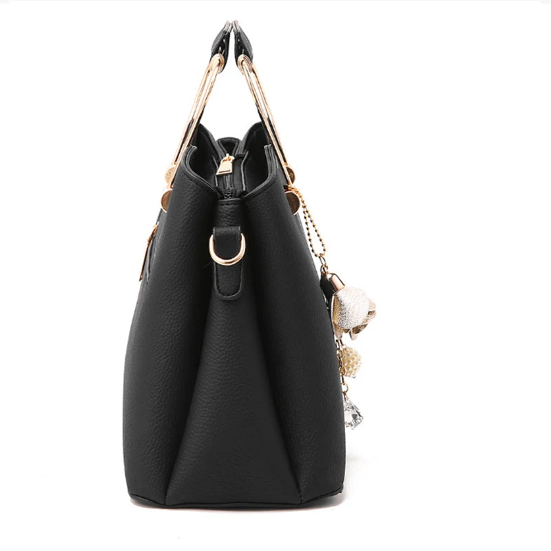 AMAZONY 2025 Luxury Handle Bags For Women PU Leather Pendant Crossbody Bag Large Capacity Messenger Handbag Middle-aged Mommy Bags Tote Purse