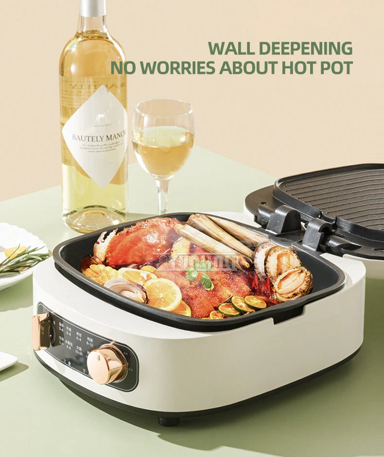 Brand New 2024-2025 Double-Sided Heating Pancake Bake Machine Cooker Steamer Electric Baking Pan Multifunctional Maquina Electrica Panqueque