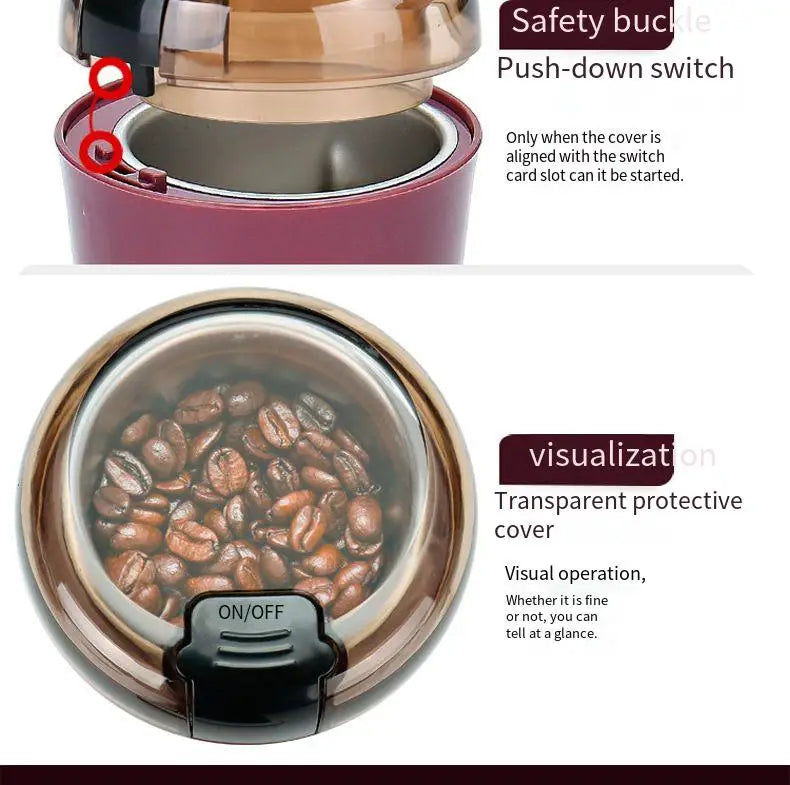 Mini Portable Electric Grinder Food Bean Research Seasoning Multifunctional Coffee Bean Grinding Home Grinder Kitchen Tools