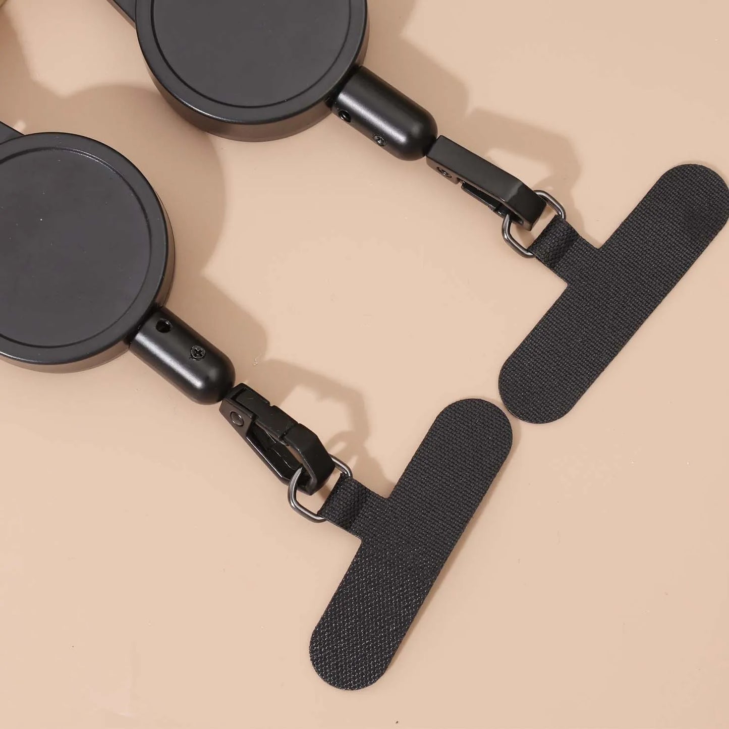 Retractable Keychain Heavy Duty with Phone Clip Fastener Tactical ID Badge Reel Strap Holder Universal Retractable Cord KeyRing