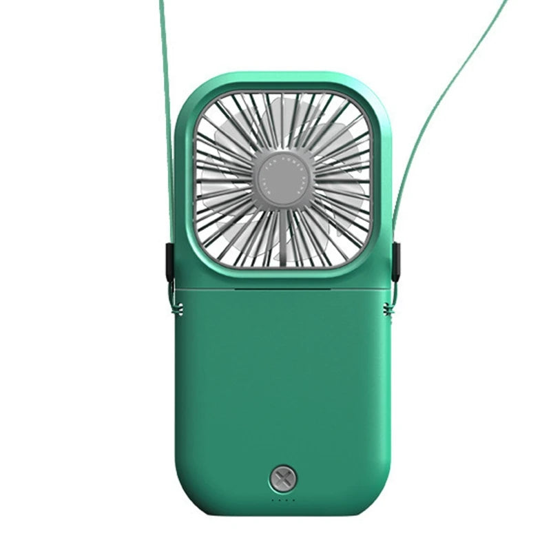 Quiet Personal Fan, Portable Hands Free Neck Fan,Adjustable USB Rechargeable Small Fan 3000mAh Power Bank Personal