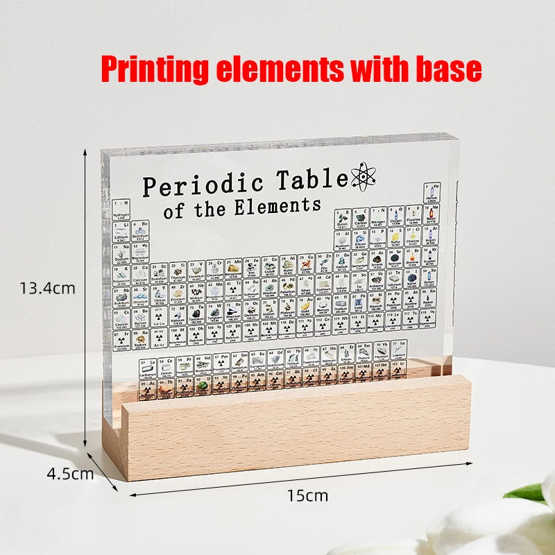 Exquisite Printing Acrylic Periodic Table Figurines Chemistry Chart Tool Physical Display Teaching Prop Creative Gift Desk Decor