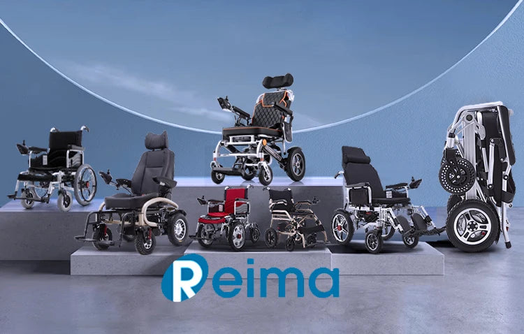 Seniors Disabled Elderly Nursing Health Care Products Khaki Folding Transport Electric Wheelchair with Arms Removable Footrest