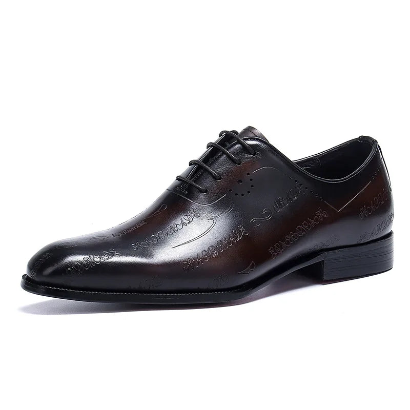 Our New Collections 2024-2025 Handmade Mens Wedding Oxford Shoes Brown Genuine Leather Brogue Men's Dress Shoes Lace Up Business Formal Shoes For Men