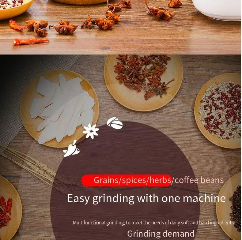 Mini Portable Electric Grinder Food Bean Research Seasoning Multifunctional Coffee Bean Grinding Home Grinder Kitchen Tools