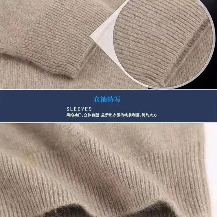 NEW COLLECTION 2024-2025 AMAZONY EPIC Winter Thick Cashmere Sweatshirt Mid Youth Half High Collar Versatile Men's Underlay Men's Golf Sportswear