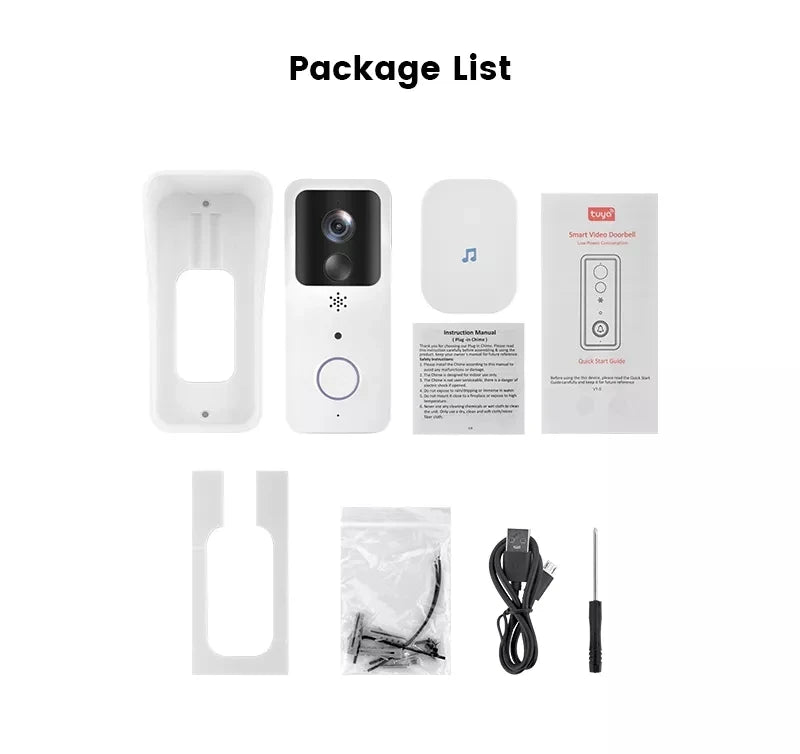 5GHz 2.4GHz Wireless WIFI Doorbell 1080P Video Intercom Door Bell with Camera Tuya Smart PIR Motion Detection Home Security Bell