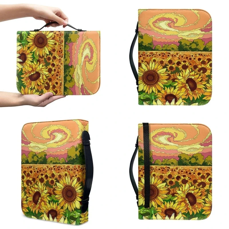 Holy Scriptures Bags Bible Hymns Printing PU Leather Handbags Carrying Book Case Study Book Holy Storage Boxes Bolsa Mujer