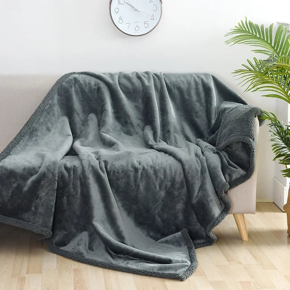 Plus Size Shaggy Blankets for Couple, Winter Thickened Warm Blanket | Waterproof Luxury Rectangle Napping Blanket
