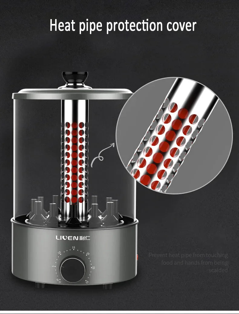220V Electric Barbecue Machine Multifunctional Indoor Rotating Automatic Skewer Machine Indoor Lamb Skewer Pot Barbecue Machine