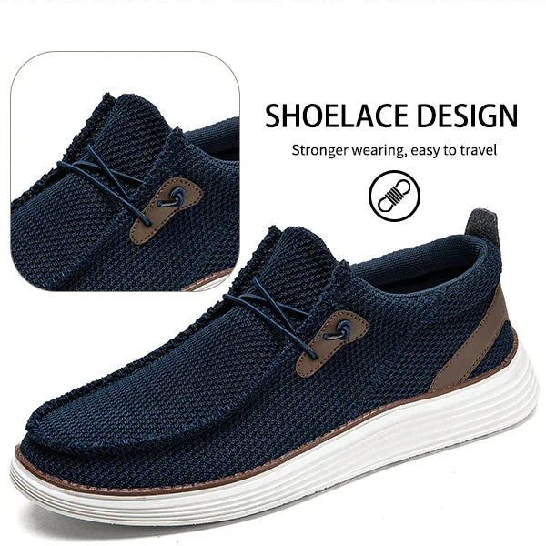 Men's Comfortable Loafers Shoes Durable Shoelace Cushioned Anti-Slip Sole Perfect for Work Trave Shoesl and Leisure shoes