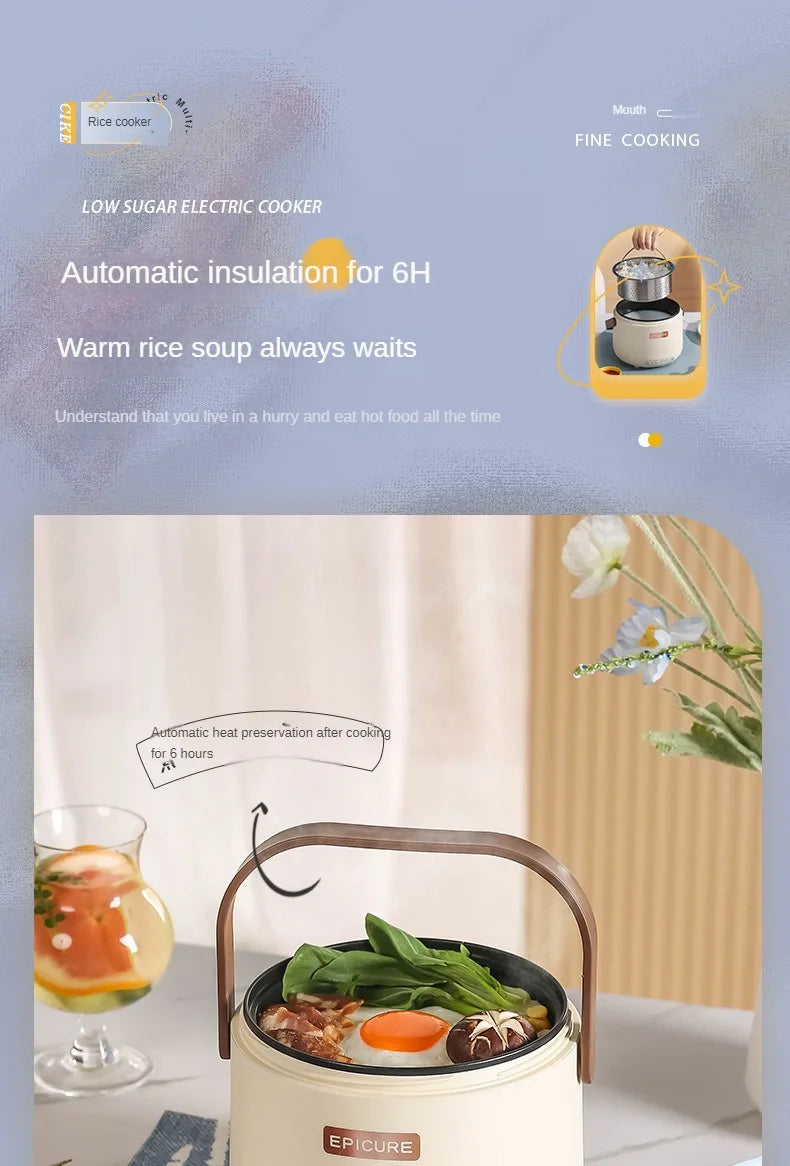220V Electric Sugar Drained Rice Cooker Home Non-stick Electric Low Sugar Rice Cooker & Sugar draining inner Multi Cooker 1.7L