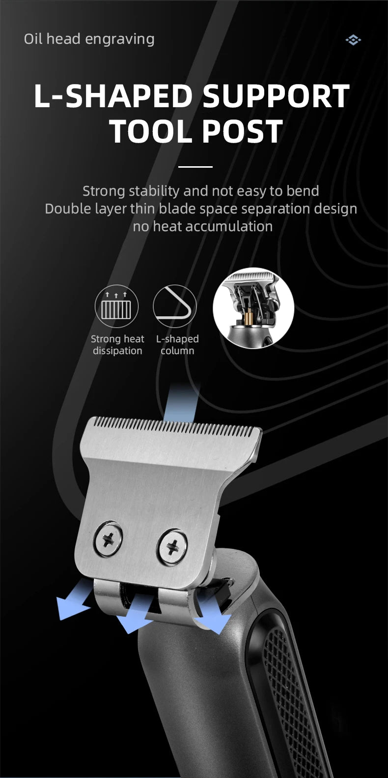 Kemei Mini Clippers Men's Beard Trimmer Zero Gapped T-Blade Hair Cutting Machine Cordless Professional clippers KM-1757