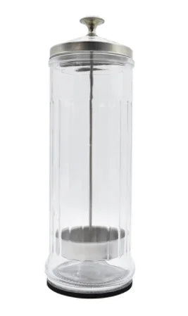 Barbershop Disinfection Jar Beauty Manicurist Stainless Steel Glass Filter Clean Sterilization Container Beauty Hair Salon Tools