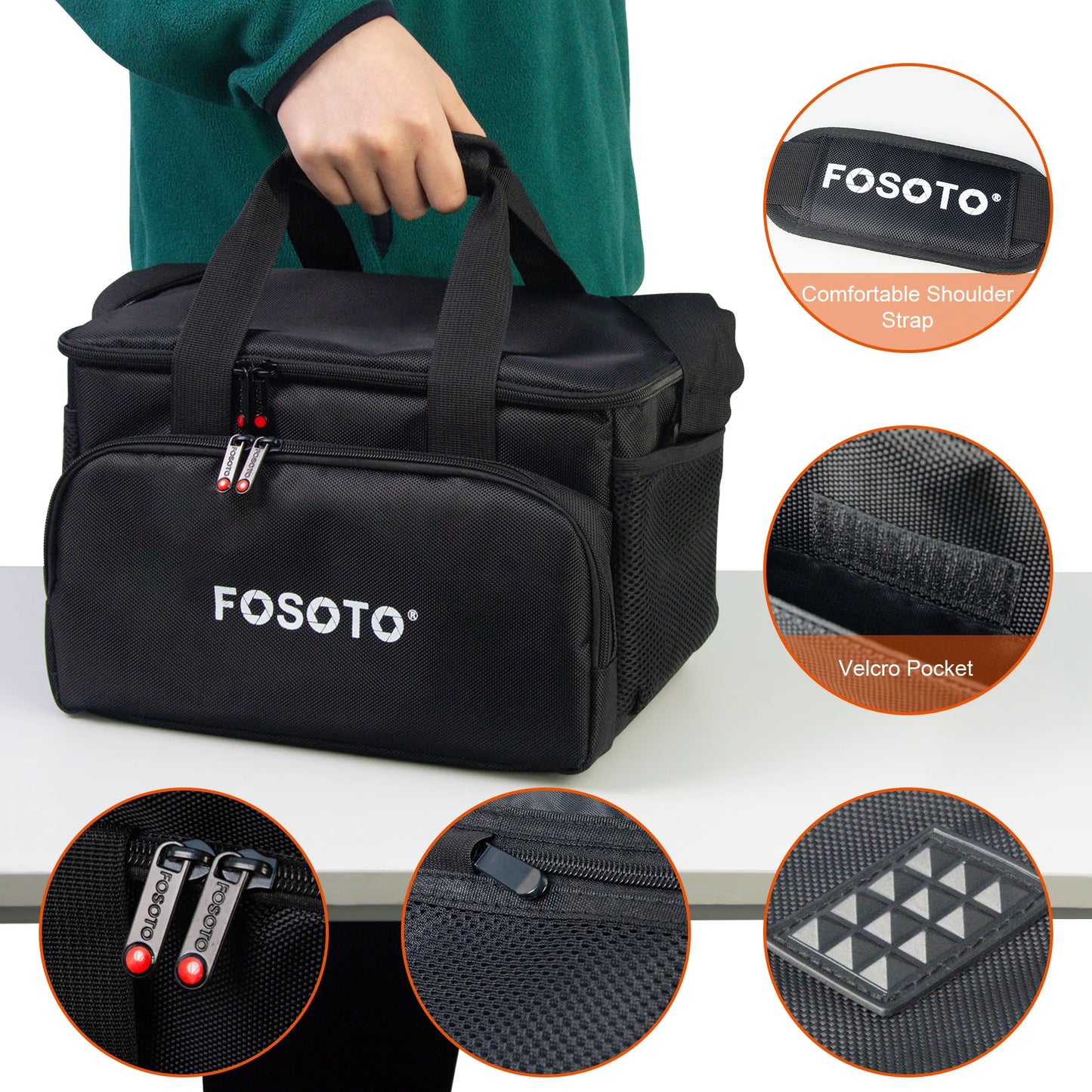 FUSITU Professional DSLR Camera Shoulder Bag Camera Case Video Camera Bag with Padded Dividers for Canon Nikon Sony SLR Lens