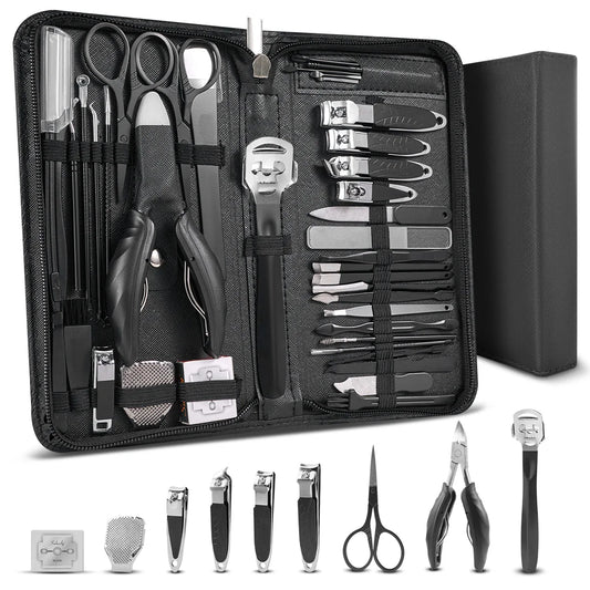11/40pcs Manicure tool set Stainless Steel pedicure set Nail clipper Portable tool set Nail clippers Nail file