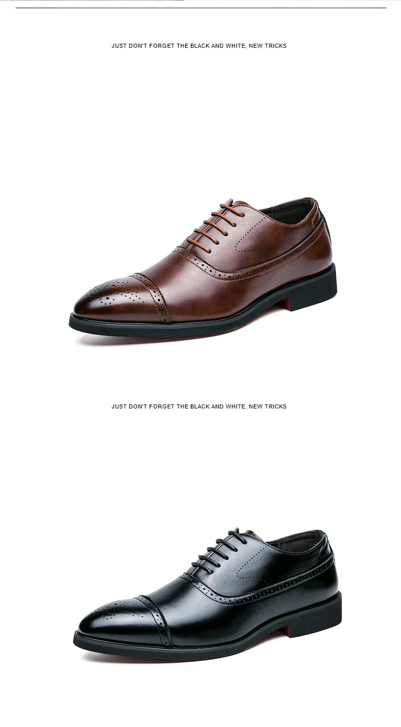 Our New Collections 2024-2025 Men's Formal  Shoes Red Sole Fashion Business Casual Party Banquet Daily Retro Carved Lace-up Brogue Dress Wedding Shoes Size 48