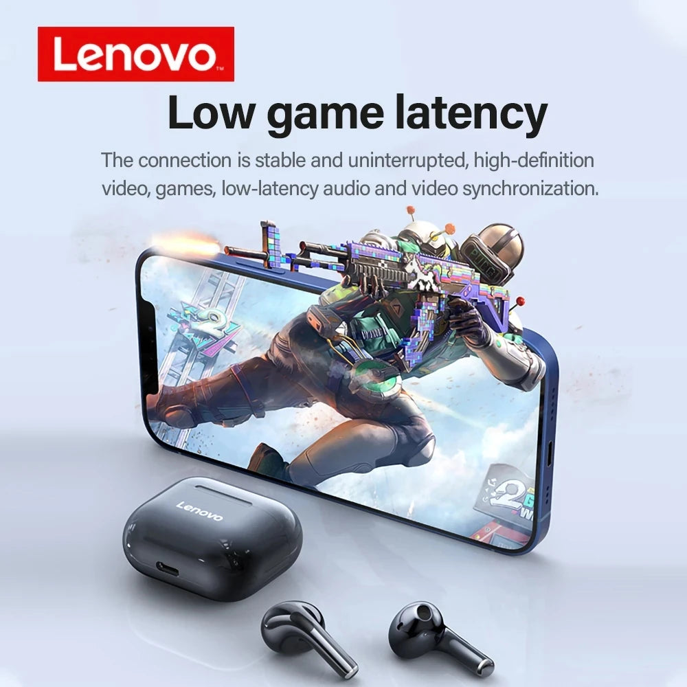Original Lenovo LP40 wireless headphones TWS Bluetooth Earphones Touch Control Sport Headset Stereo Earbuds For Phone Android Special Gift A Free Laptop Stand is given when you buy one Lenovo LP40