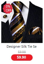 Fashion Mens Ties Set Silk Gray Black Silver White Striped Plaid Solid Paisley Floral Neck Tie Hankderchief Cufflinks Barry·Wang