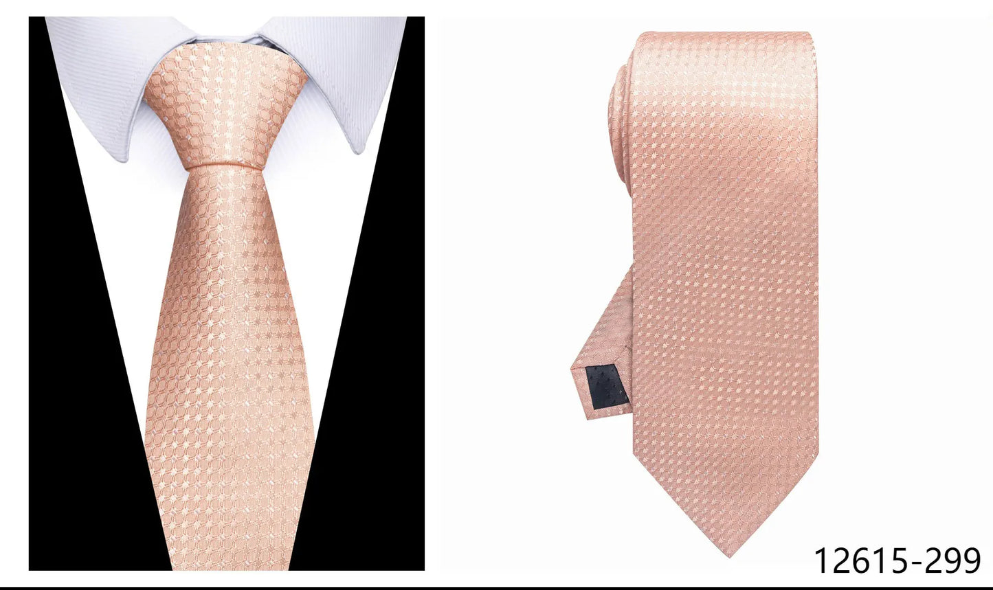 100% Silk Brand Tie Men High Grade Hot sale Woven Silk Gravatas Beige Suit Accessories Men Polka dot  Easter Day Necktie Cravate