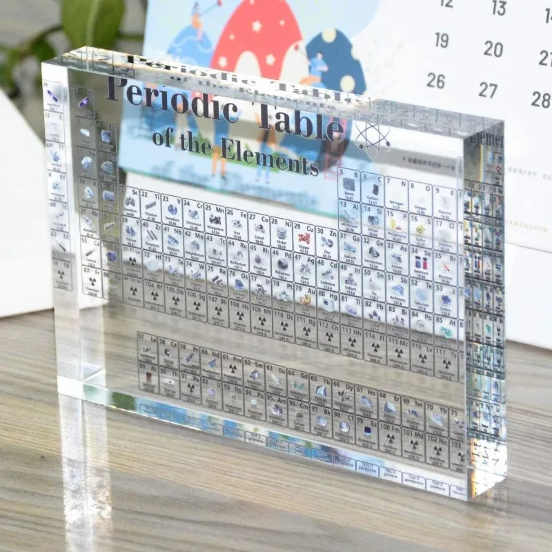 Exquisite Printing Acrylic Periodic Table Figurines Chemistry Chart Tool Physical Display Teaching Prop Creative Gift Desk Decor