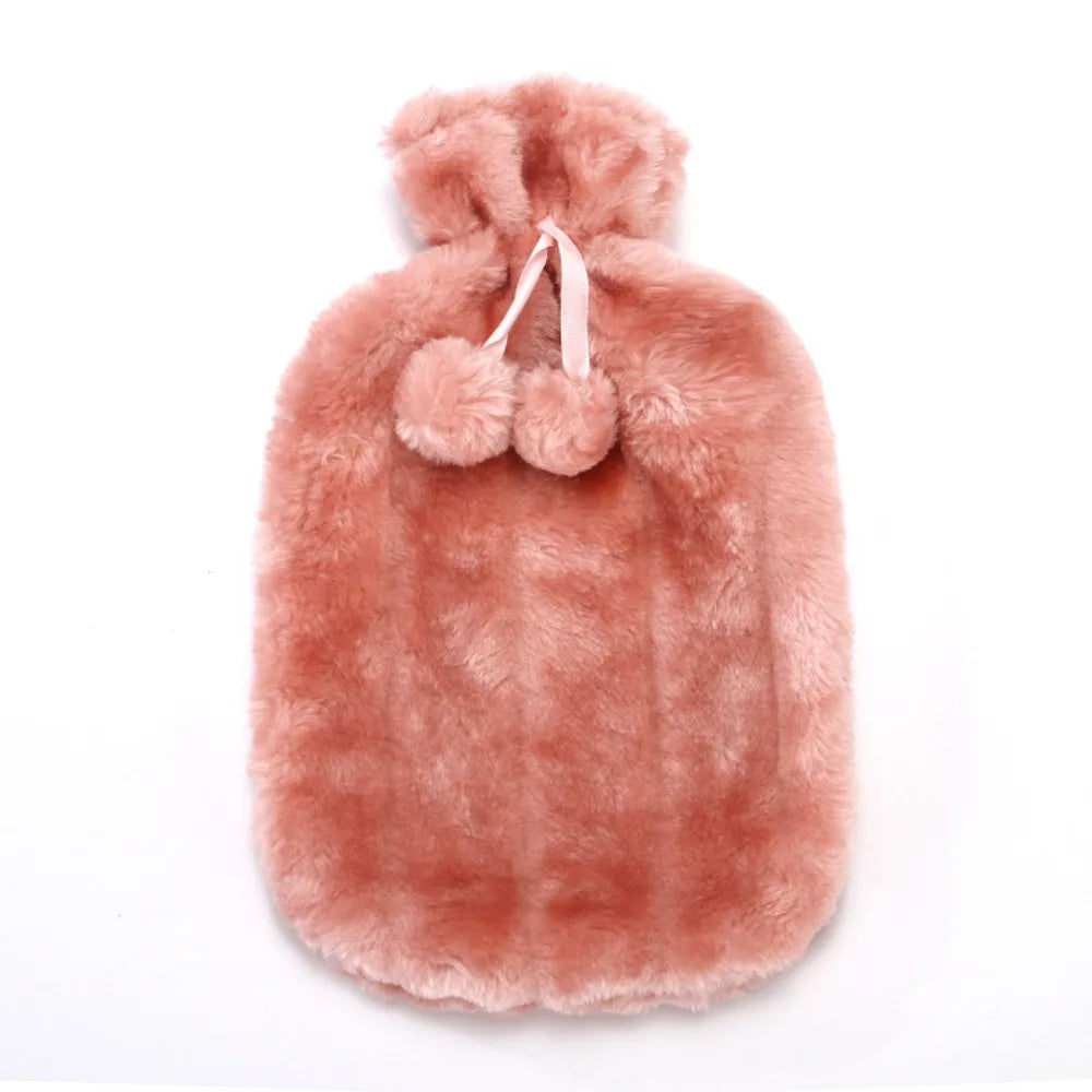 Removable Hot Water Bottle Cover Explosion Proof Leak-proof Plush Covering Portable and Reusable Cold-proof Hand Feet Warmer