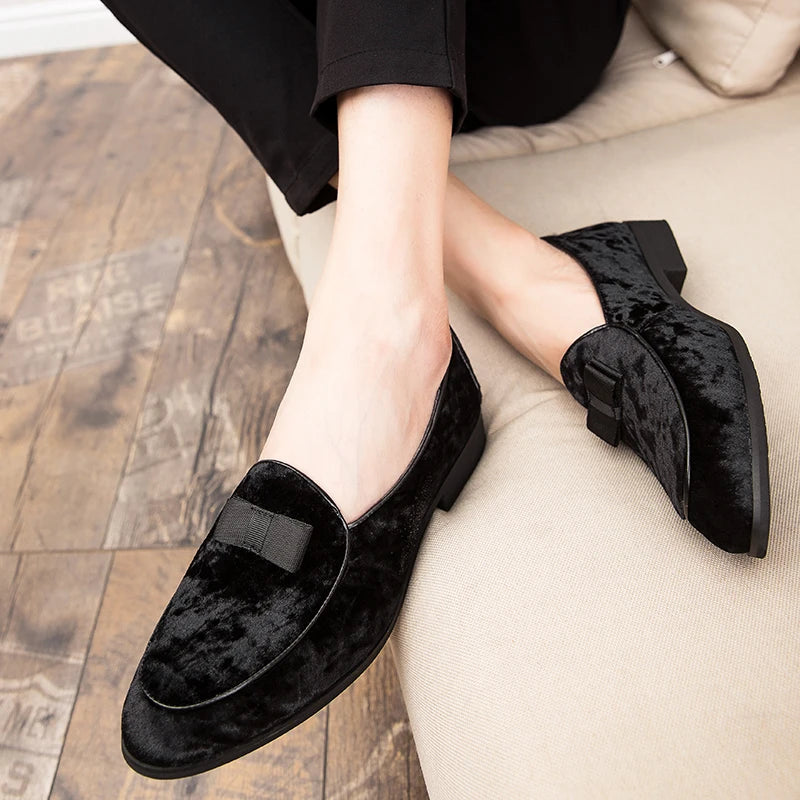 New Collection 2024-2025 Men Loafers Comfortable And Breathable Butterfly Knot Formal Business Shoes