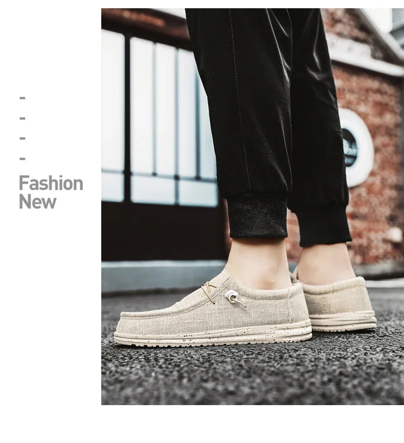 Men Casual Shoes Slip on Canvas Loafers Comfortable Walking Flats for Man Non Slip Soft Moccasins Sneakers Summer loafers