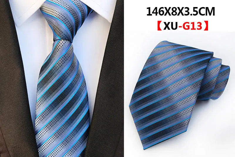 Men's Fashion Tie 8cm Silk Classic Necktie Yellow Blue Plaid Striped Flower Ties Business Wedding Mans Neckwear Gift Accessories
