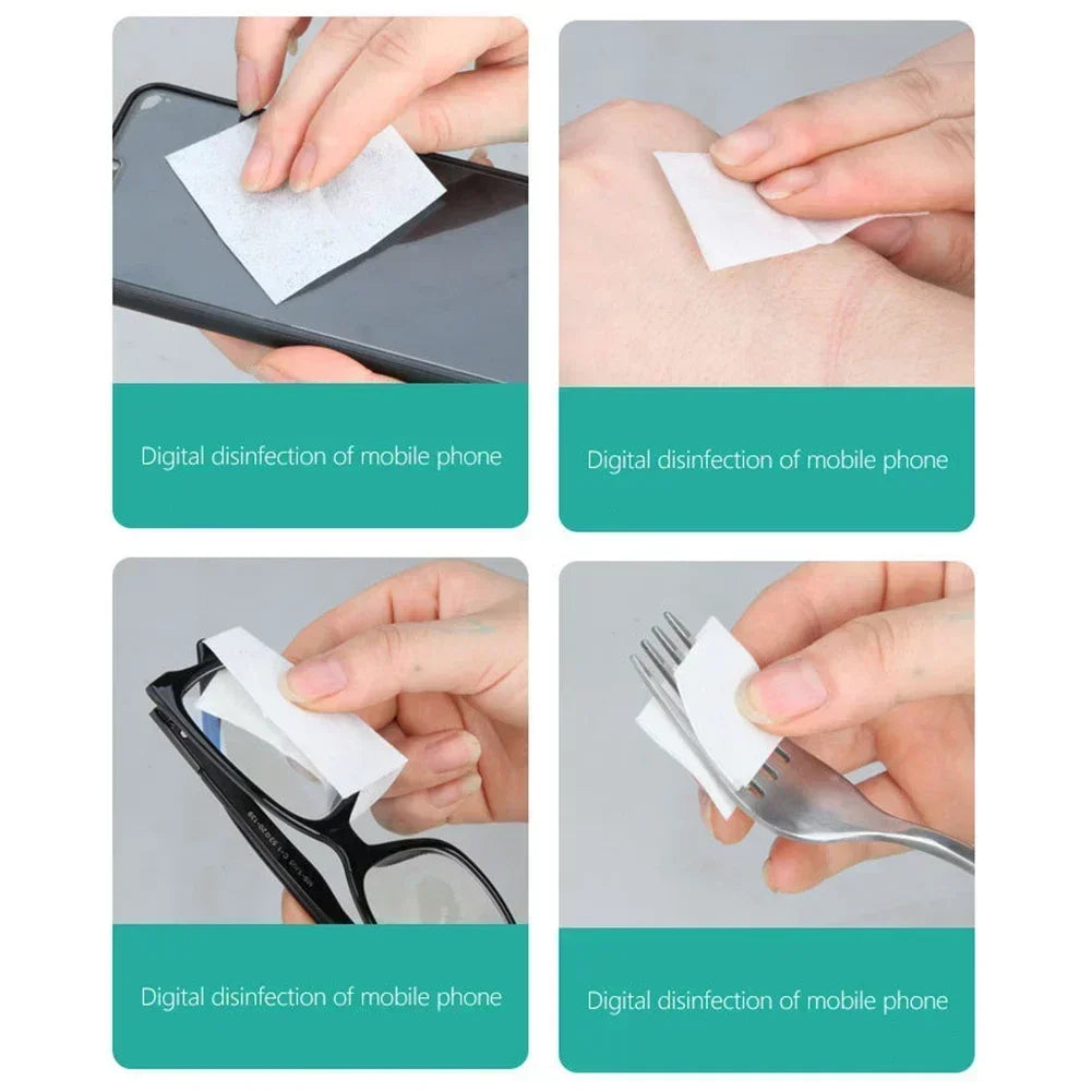 Disposable Convenient Alcohol Cotton Pads For Cleaning Mobile Phone Screens, Camera Screens Digital Device Screens Alcohol Wipe