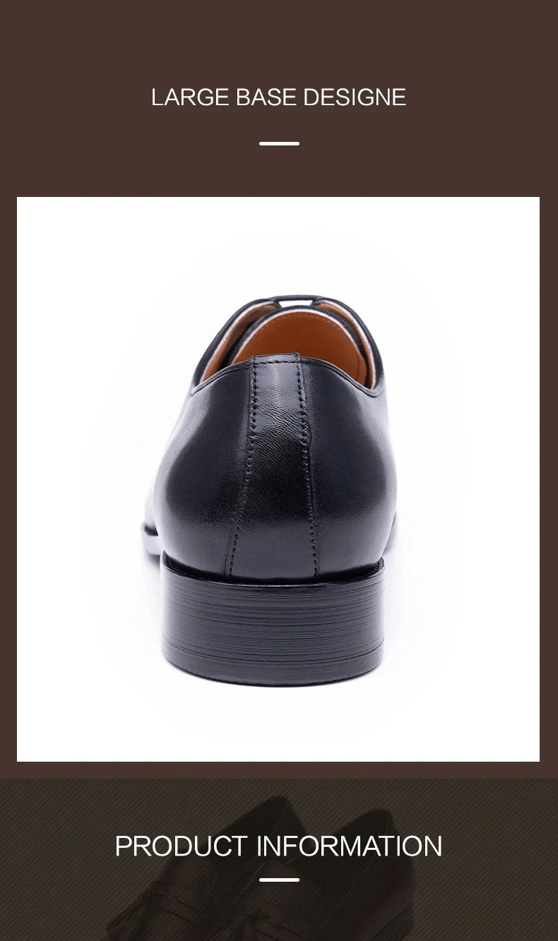 New 2024 Successful Men's Leather Shoes High Quality Handmade Oxford Casual Business Office Work Shoes For Gentleman Lace Up Comfortable