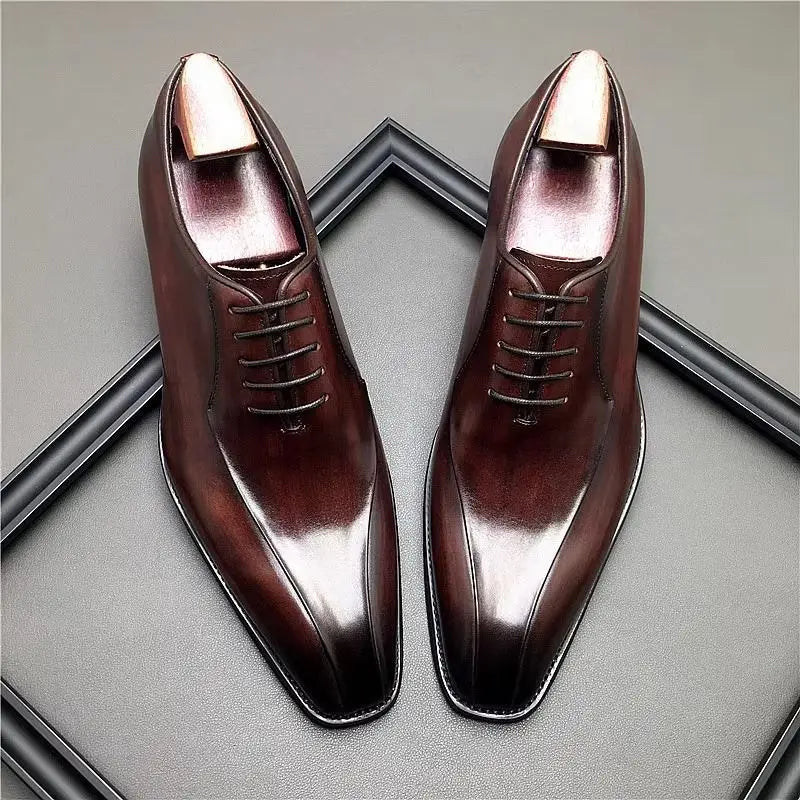 2025 - 2026 Formal Business Leather Men British Style Casual Thick Sole Height Increasing Commuting Wedding Groom Derby Shoes