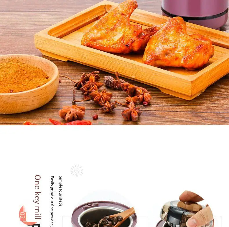 Mini Portable Electric Grinder Food Bean Research Seasoning Multifunctional Coffee Bean Grinding Home Grinder Kitchen Tools