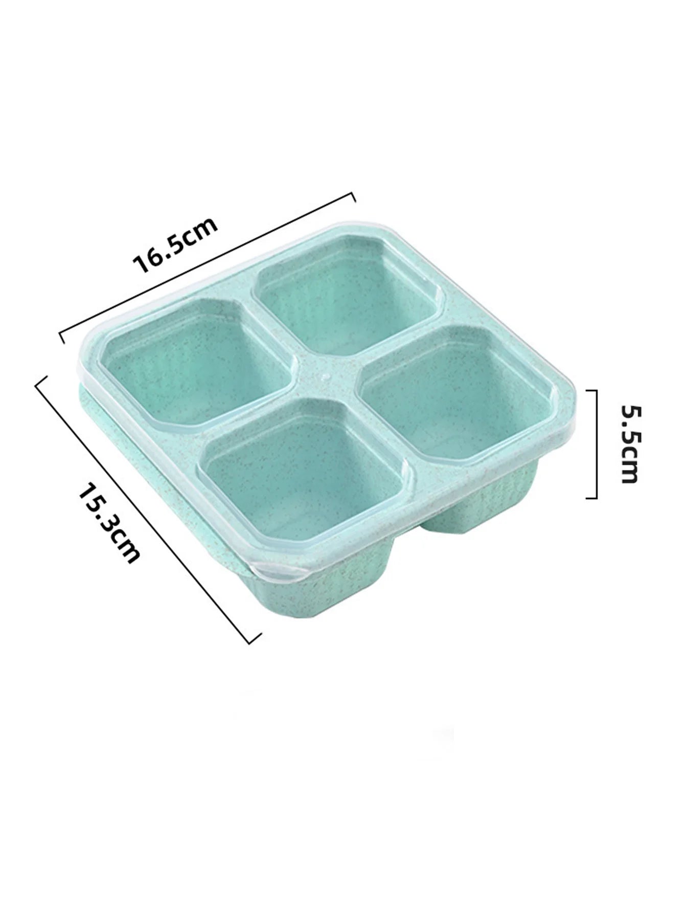 1pc portable kitchen tool meal box with 4 compartments for children and adults, used for home snack storagereusable meal boxes