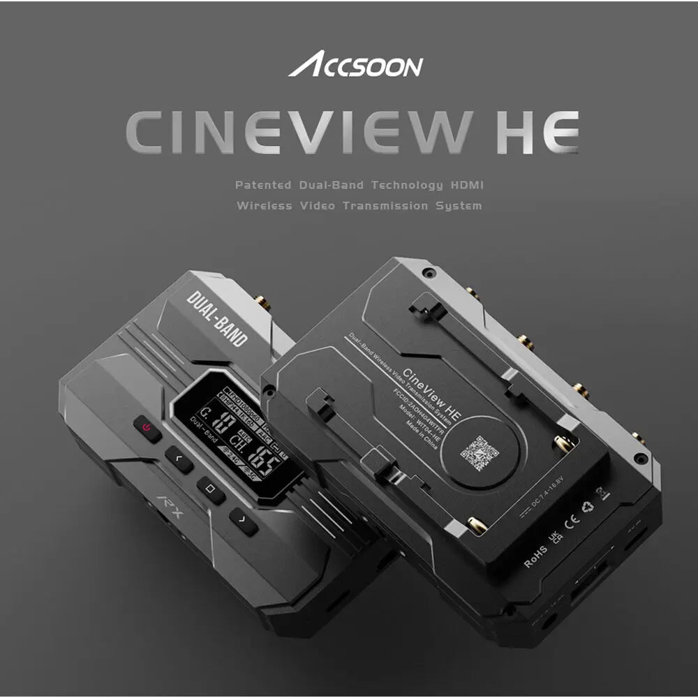 ACCSOON CineView HE Wireless Video Transmission System Transmitter Receiver HDMI 1080p 1200ft to 4 Devices for Live Streaming