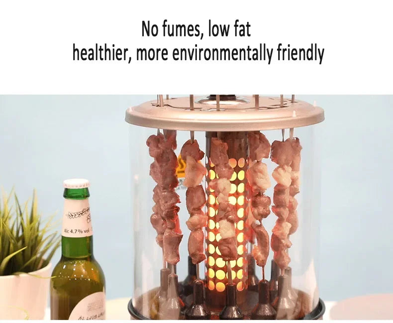 220V Electric Barbecue Machine Multifunctional Indoor Rotating Automatic Skewer Machine Indoor Lamb Skewer Pot Barbecue Machine