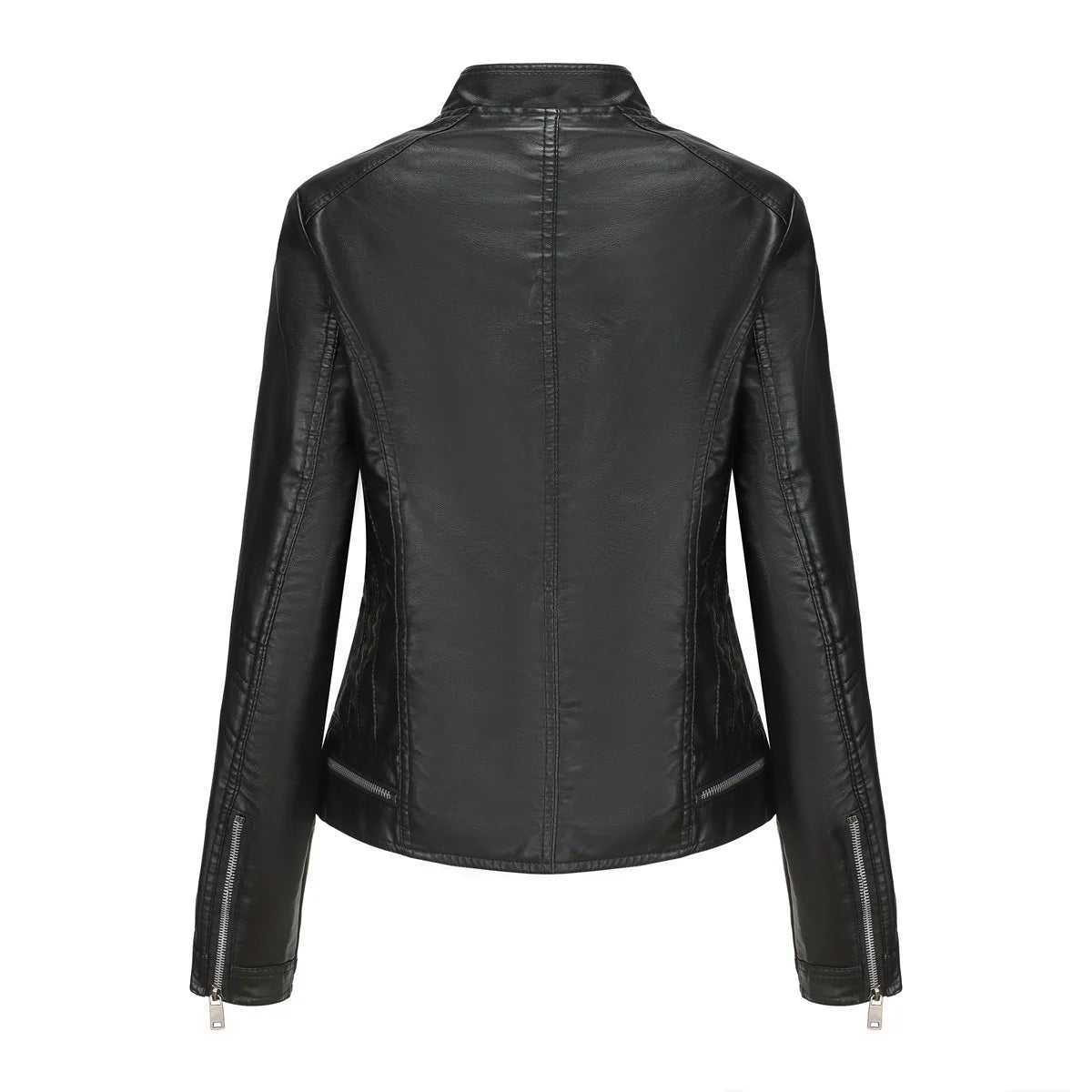 Faux Leather Jackets for Women 2024 Autumn Moto Biker Zipper Jacket Spring Motorcycle Coat Army Green Brown Red Jaqueta Feminina