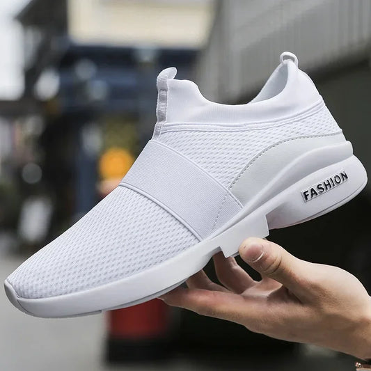 2025 Men Casual Shoes Sneakers Fashion Loafers Comfortable Mesh Mens Shoes Footwear Lightweight Walking Shoes White Size 46 Big Big SALES Now