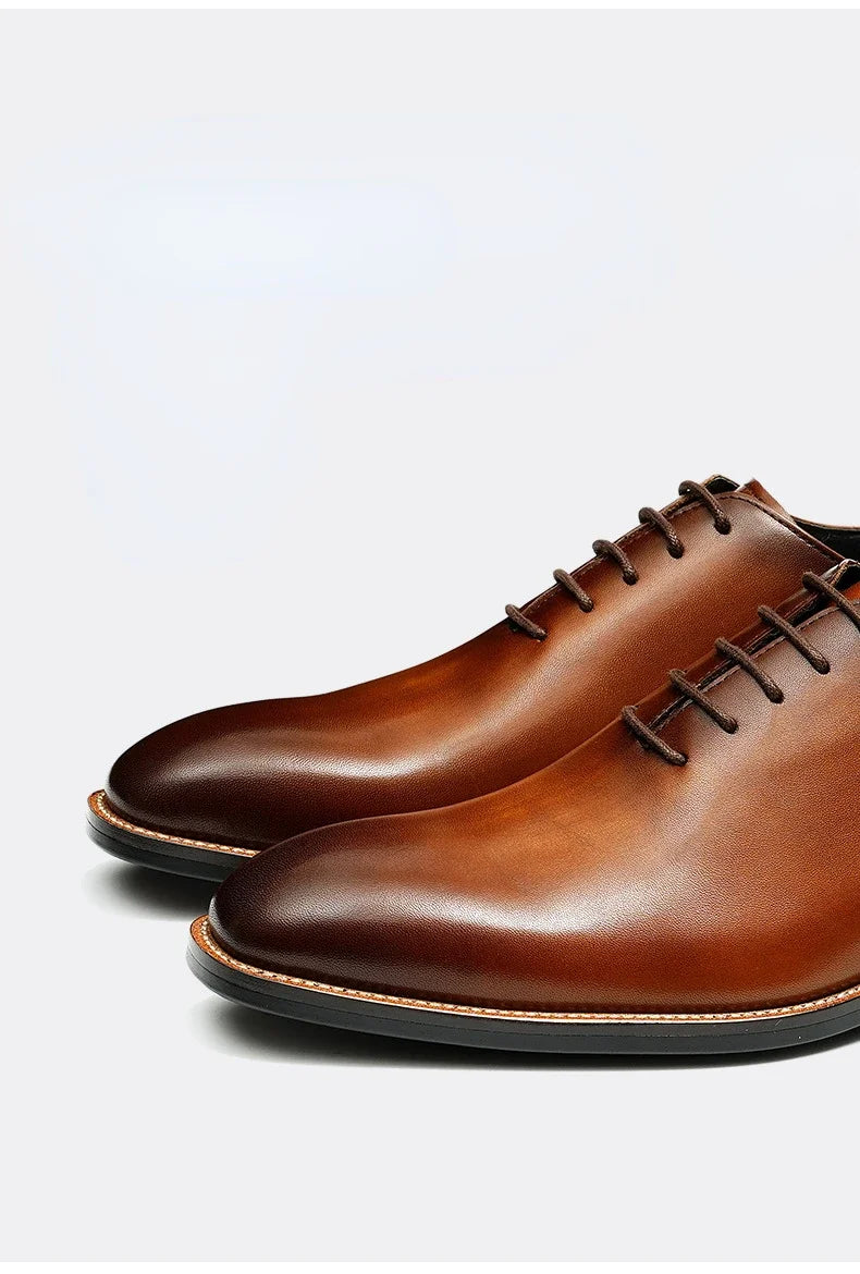 Brand New 2024-2025 Italian Men's Formal Shoes Luxury Genuine Leather Handmade Quality Comfortable Elegant Black Wedding Social Oxfords Shoes Man