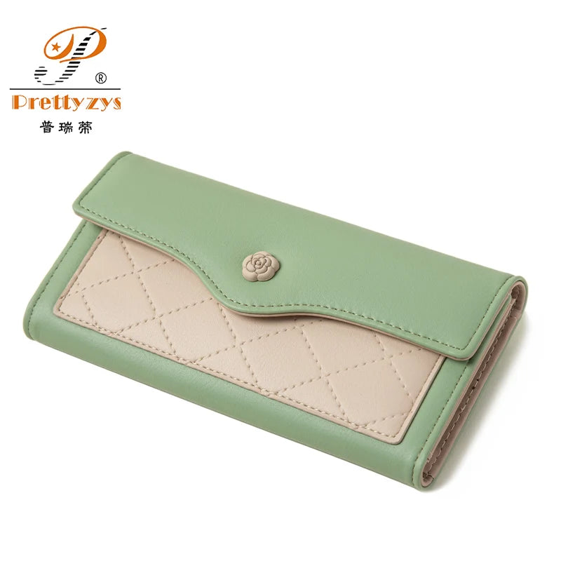 2024 Fashion Brand Long Panelled PU Leather Money Unique Purse Hasp Card Holders Purse High Capacity Female Fashion  Wallets for Women