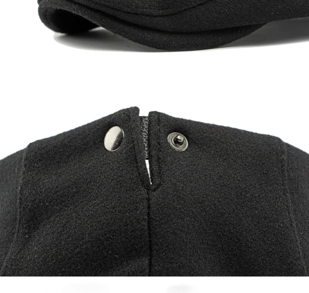 NEW 2025 Collections HT4292 Beret Cap Autumn Winter Cap Women Hat Solid Plain Artist Painter Beret Hat Adjustable   Flat Cap Men Wool Beret