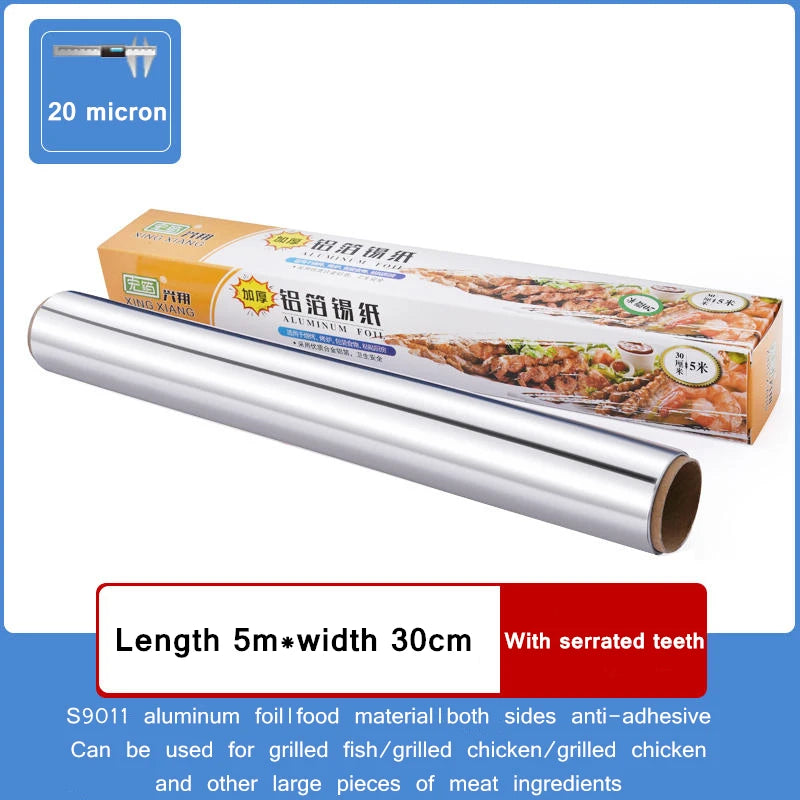 BBQ Aluminum Foil Oven Home Economical Packaging Air Fryer Tin Foil Barbecue Meat Baking Tray Paper Kitchen Baking Grease Paper