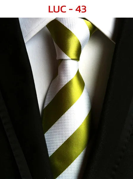 8cm Men's Tie Silk Plaids Floral Luxury Necktie Striped Ties For Men Business Formal Dresses Wedding Accessories Boy Tie