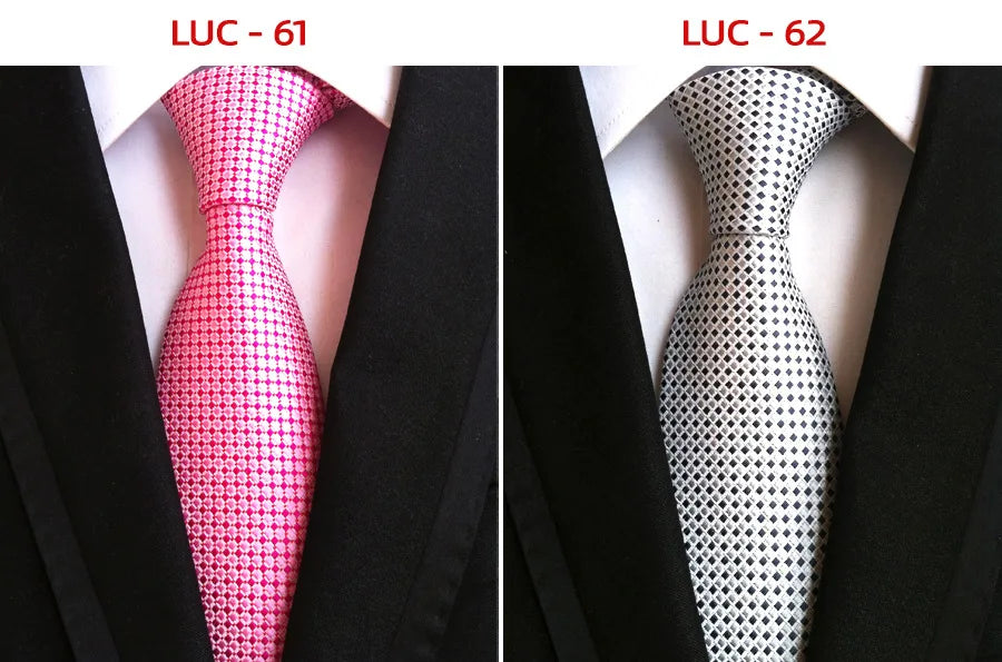 8cm Men's Tie Silk Plaids Floral Luxury Necktie Striped Ties For Men Business Formal Dresses Wedding Accessories Boy Tie