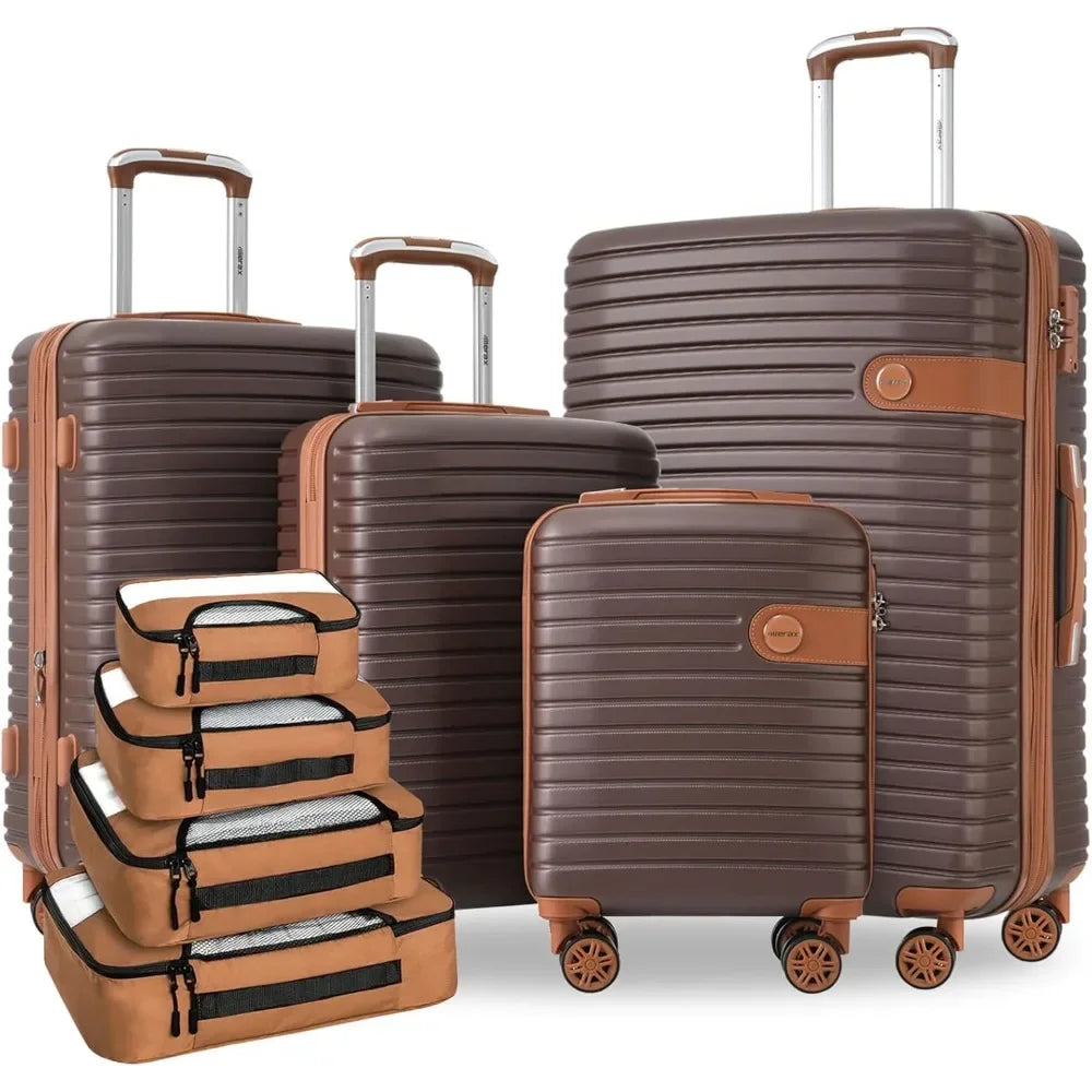 Hardshell Luggage Sets 4 piece Lightweight Suitcases With Wheels TSA Lock Expandable