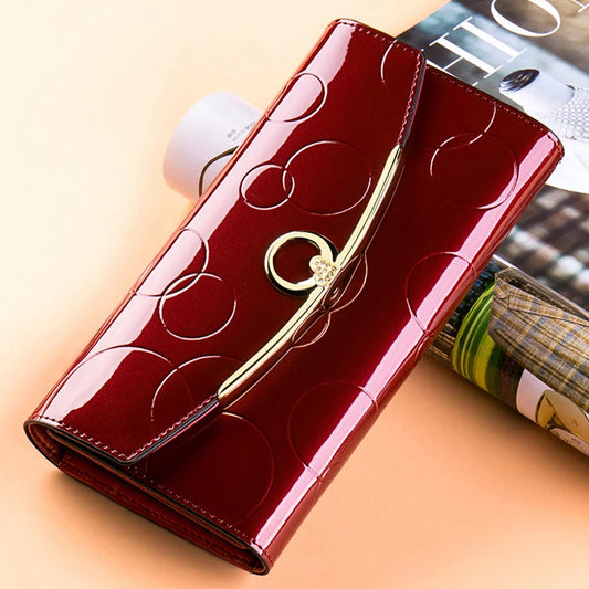 2024 Fashion Womens Wallets Carteras Para Mujer Long Purse for Women with Cell Phone Pocket Luxury Designer Leather Wallet RFID Protect