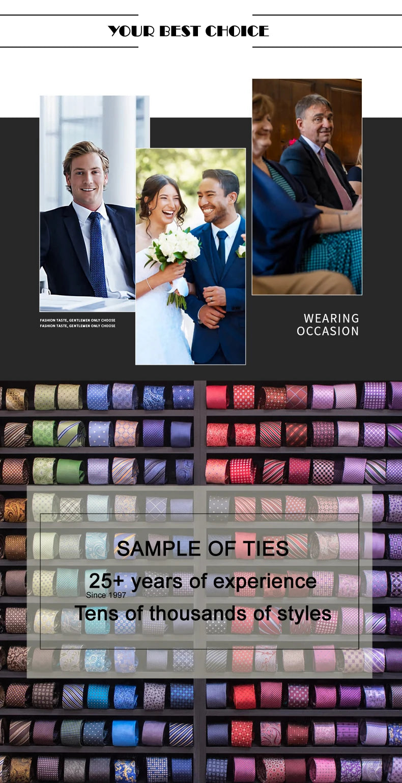 Men's Tie Fashion 8cm Classic Necktie Stripes Navy Blue Ties Business Wedding Mans Neckwear Gift Accessories