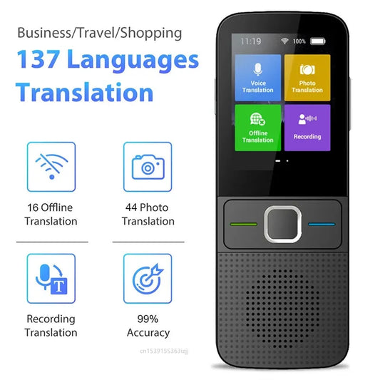 AMAZONY 2024 Smart Voice T10 Translator Machine 137 Multi Languages in Real Time Online Instant Off Line Translation AI Learning Conversion
