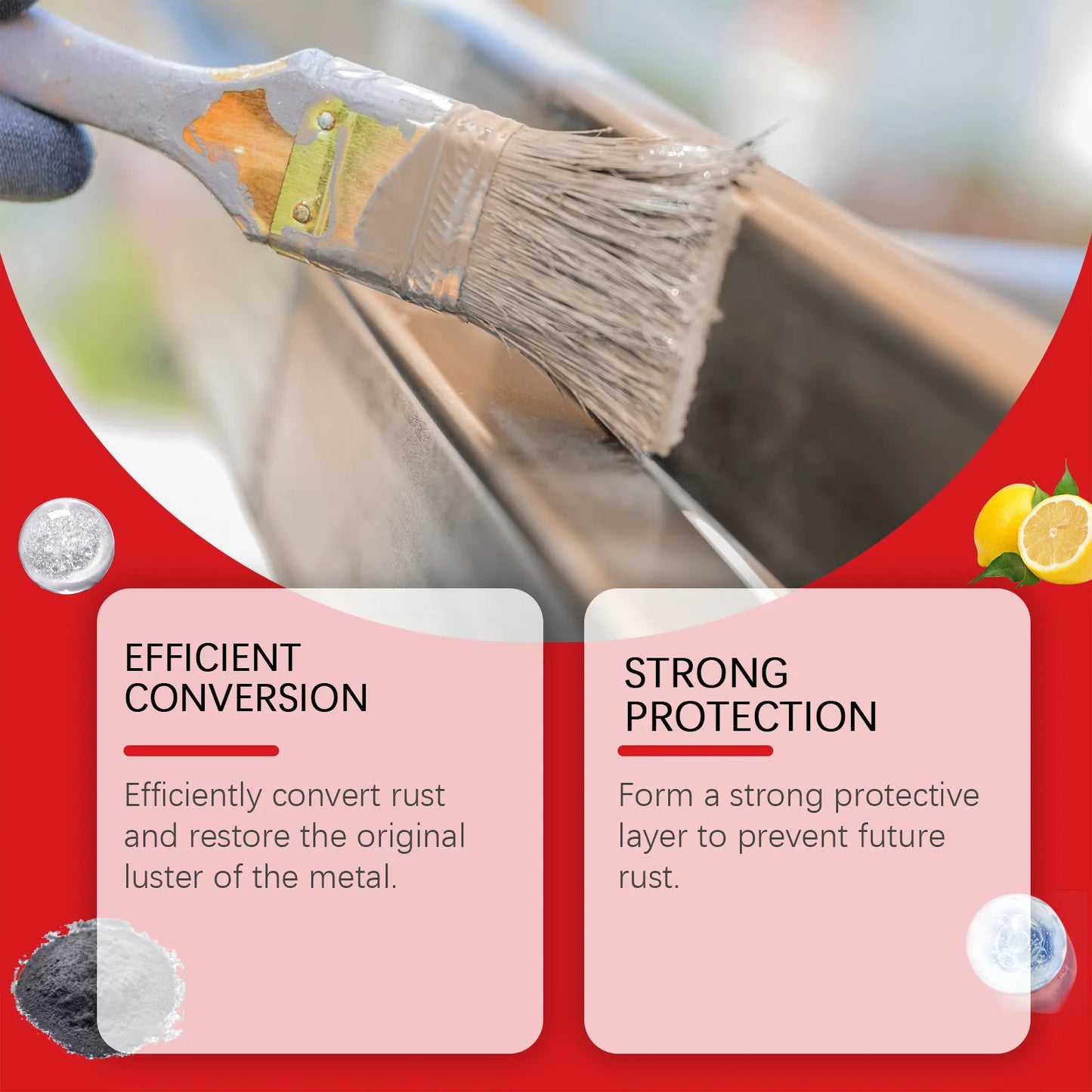 Metal rust conversion agent, rust removal, bright protection, anti-corrosion conversion, renovation coating surface buy one and get a free laptop stand